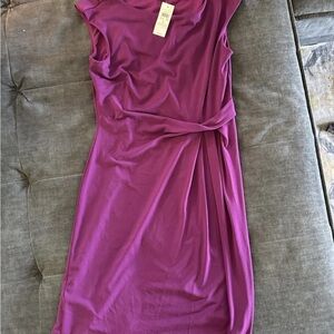Ann Taylor Elegant Purple Midi Dress